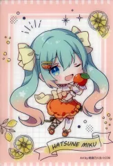 【中古】キャラカード 初音ミク(ミニキャラ/枠ピンク) クリアカード 「フリューくじ 初音ミク Citrus MIKU」 G賞