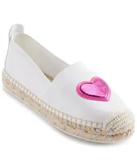 カール ラガーフェルド レディース シューズ パンプス KARLAGERFELD PARIS Womens Manika Heart Patch Espadrille Flats Bright Whiのサムネイル