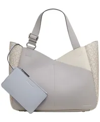 カルバンクライン レディース バッグ カラーブロック Calvin Klein Zoe Large Colorblock Monogram Tote Dve Whtvaのサムネイル
