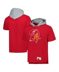 ミッチェルネス メンズ アウター パーカー・スウェット Mitchell Ness Mens Red Tampa Bay Buccaneers Postgame Short Sleeve Hoodieのサムネイル