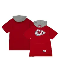 ミッチェルネス メンズ アウター パーカー・スウェット Mitchell Ness Mens Red Kansas City Chiefs Postgame Short Sleeve Hoodie Rのサムネイル