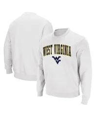 コロシアム メンズ アウター パーカー・スウェット クルーネック シャツ ロゴ Colosseumens West Virginia Mountaineers Arch and Logo Crew Neck Sweatshirt White ホワイト