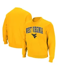 コロシアム メンズ アウター パーカー・スウェット クルーネック シャツ ロゴ Colosseumens West Virginia Mountaineers Arch and Logo Crew Neck Sweatshirt Gold ゴールド
