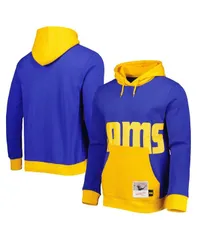 ミッチェルネス メンズ アウター パーカー・スウェット Mitchell Ness Mens Royalos Angeles Rams Big Face 50 Pullover Hoodie Royaのサムネイル