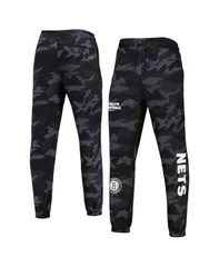 ニューエラ メンズ ボトムス カジュアルパンツ ジョガーパンツ New Era Mens Black Camo Brooklynets Tonal Joggers Black Camo ブラックのサムネイル