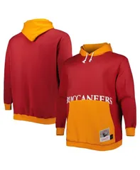 ミッチェルネス メンズ アウター パーカー・スウェットール Mitchell Ness Mens Red Orange Tampa Bay Buccaneers Big and Tall Big Faのサムネイル