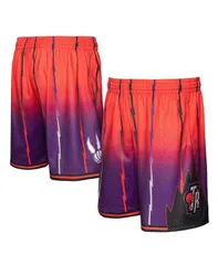 ミッチェルネス メンズ ボトムス ハーフパンツ・ショーツ ショートパンツ Mitchell Ness Mens Red Purple Toronto Raptors 199899 Hardwood Cのサムネイル