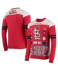 フォコ メンズ アウター ニット・セーター FOCO Mens Red St Louis Cardinals Ticket LightUp Ugly Sweatered レッド