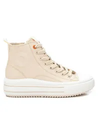 キシタイ レディース シューズ スニーカー Refresh Collection Womens Casual Canvas High Top Sneakers By XTI Beige ベージュ