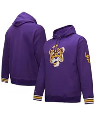 ミッチェルネス メンズ アウター パーカー・スウェット フリース パーカー Mitchell Ness Mens Purple LSU Tigers Chainstich Fleece Pulloveのサムネイル