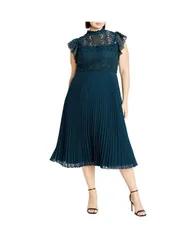 シティーシック レディース トップス ワンピース プラスサイズ CITY CHIC Plus Size Livia Dress Peacock