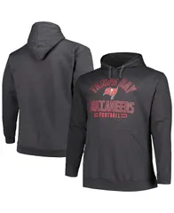 ファナティクス メンズ アウター パーカー・スウェット トール パーカー Fanatics Mens Heather Charcoal Tampa Bay Buccaneers Big and Talのサムネイル