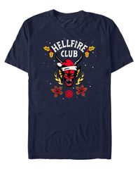 피프스 선 남성 탑스 티셔츠 Fifth Sun Mens Stranger Things A Hellfire Holiday Short Sleeves Tshirt Navy 네이비