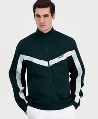 ヒューゴボス メンズ アウター パーカー・スウェットラックスーツ ジャケット Hugo Boss Mens Darti RelaxedFitracksuit Jacket GREEN グリーンのサムネイル