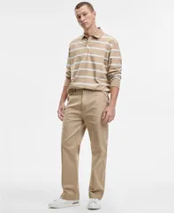 ヒューゴボス メンズ ボトムス カジュアルパンツ ジーンズ Hugo Boss Mens Dalton253 StraightFit Canvas Jeans Tan タンのサムネイル