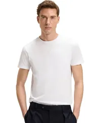 ヒューゴボス レディース トップス Tシャツ コットン Hugo Boss BECKHAM x BOSS Mens Mercerized Cotton RegularFitShirt White ホワのサムネイル