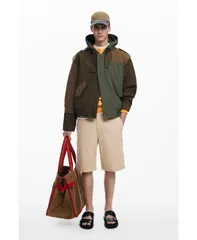 デジグアル メンズ アウター ジャケット・ブルゾン フーデッドジャケット Desigual Mens Hooded jacket with patches Light green グリーンのサムネイル