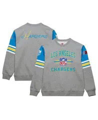 ミッチェルネス メンズ アウター パーカー・スウェット ヴィンテージ スウェット シャツ ロゴ Mitchell Ness Mens Heather Gray Los Angeles Chargersのサムネイル