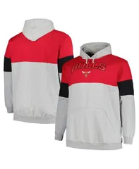 ファナティクス メンズ アウター パーカー・スウェットール Fanatics Mens Red Black Chicago Bulls Big and Tall Pullover Hoodie Redのサムネイル
