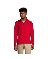 ランズエンド メンズ アウター パーカー・スウェット ハーフジップ フリース ジャケット Lands End School Uniform Mens Lightweight Fleece Quarter Zip Pullover Jacket Red レッド