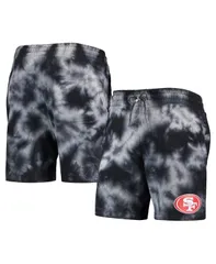 ニューエラ メンズ ボトムス ハーフパンツ・ショーツ ショートパンツ New Era Mens Black San Francisco 49ers TieDye Shorts Black ブラックのサムネイル