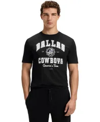 ヒューゴボス レディース トップス Tシャツ リラックスフィット シャツ ロゴ Hugo Boss BOSS x DALLAS COWBOYS Relaxed Fit Logo TShirt Blacのサムネイル