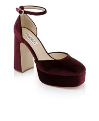 バッジェリーミシュカ レディース シューズ パンプス プラットフォーム Badgley Mischka Womens Jayda Evening Platform Pumps Wine Velvet ワイン