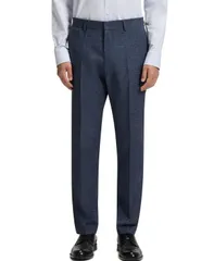 ヒューゴボス メンズ ボトムス カジュアルパンツ パンツ Hugo Boss Mens Patterned Stretch SlimFit Pants Dark Blue ブルー