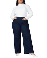 エロクイ レディース ボトムス デニムパンツ プラスサイズ ELOQUII Plus Size The Trouser Jean Indigo rinse インディゴ