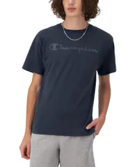 チャンピオン メンズ トップス Tシャツ クルーネック シャツ 半袖 ロゴ Champion Mens Classic Logo Crewneck ShortSleeve TShirt Navy ネイビー