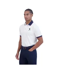 ベンシャーマン メンズ トップス ポロシャツ Ben Sherman Mens Checker Rib Tech Pique Sports Fit Polo Shirt White ホワイトのサムネイル