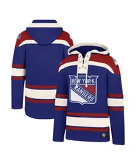 47 ブランド メンズ アウター パーカー・スウェット トール レース パーカー 47 Brand Mens Blue New York Rangers Big and Tall Superior Lacer Pullover Hoodie Blue ブルー