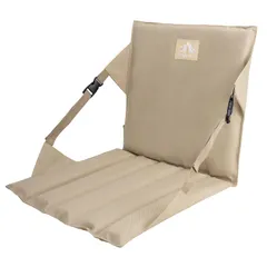 新品 Night Cat スタジアムクッション 折りたたみ式 ポータブル 背もたれ付き スタンド用シートパッド キャンプ アウトドアスポーツ用 ベージュ