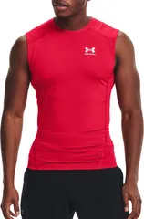 アンダーアーマー メンズ トップス シャツ Under Armour Mens HeatGear Compression Shirt RedWhiteBlack ホワイト