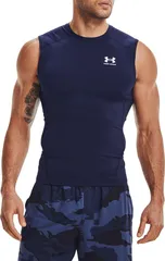 アンダーアーマー メンズ トップス シャツ Under Armour Mens HeatGear Compression Shirt Midnight NavyWhite ホワイト