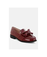 ロンドンラグ レディース シューズ スリッポン・ローファー London Rag Womens Araminta Classichunky Bow Loafers Medium red レッド