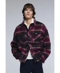 デジグアル メンズ アウター ジャケット・ブルゾン Desigual Mens Checkered jacket with pockets Orange オレンジのサムネイル