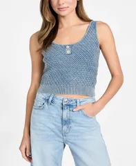 ゲス レディース トップス タンクトップ セーター ノースリーブ GUESS Womensleeveless Lylah Tank Top Sweater Moonlit Night Multi マルのサムネイル