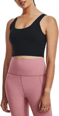 アンダーアーマー レディース トップス タンクトップ Under Armour Womens Meridian Fitted Crop Tank Black ブラックのサムネイル