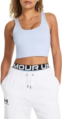 アンダーアーマー レディース トップス タンクトップ Under Armour Womens Meridian Fitted Crop Tank Nimbus Blue ブルーのサムネイル