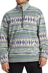 ビラボン メンズ アウター パーカー・スウェット モックネック フリース Billabong Mens Boundary Zip Mock Neck Fleece Pullover Chino