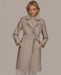 【送料無料】 ダナ キャラン ニューヨーク レディース ジャケット・ブルゾン アウター Womens DoubleCollar Trench Coat Turinのサムネイル