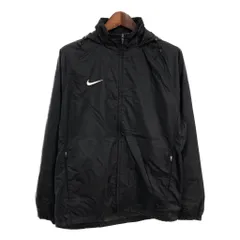 NIKE ナイキ フーデッド ナイロンジャケット スポーツ ブラック (メンズ M) 中古 古着 S4339