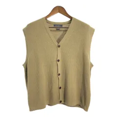 Eddie Bauer エディーバウアー ウール ニット ベスト アウトドア ブラウン (メンズ L) 中古 古着 S4430