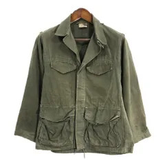 50年代 フランス軍 M-47 フィールドジャケット ヴィンテージ ユーロ ミリタリー オリーブ (メンズ S相当) 中古 古着 S4947