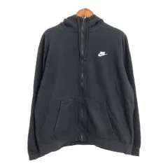 NIKE ナイキ フルジップ パーカー 大きいサイズ スポーツ ブラック (メンズ XXL) 中古 古着 S5343