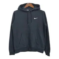 NIKE ナイキ スウェット パーカー スポーツ ワンポイントロゴ ネイビー (メンズ M) 中古 古着 S5350のサムネイル