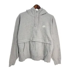 NIKE ナイキ ハーフジップ スウェット パーカー スポーツ ワンポイントロゴ グレー (メンズ XL) 中古 古着 S5506のサムネイル