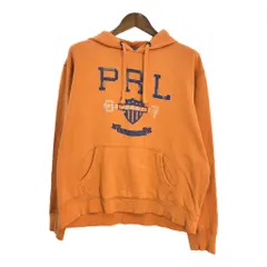 POLO JEANS ポロジーンズ スウェット パーカー ラルフローレン オレンジ (メンズ M) 中古 古着 S5676