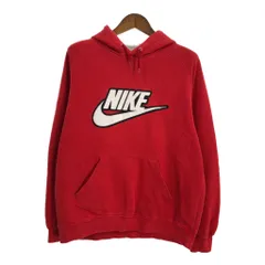 00年代 NIKE ナイキ スウェット パーカー スポーツ レッド (メンズ L) 中古 古着 S6104のサムネイル